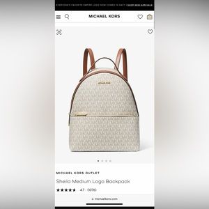 Michael Kors Sheila Medium Logo Backpack
